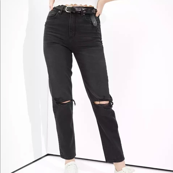 American Eagle Outfitters Denim - AE Ripped Mom Straight Jean